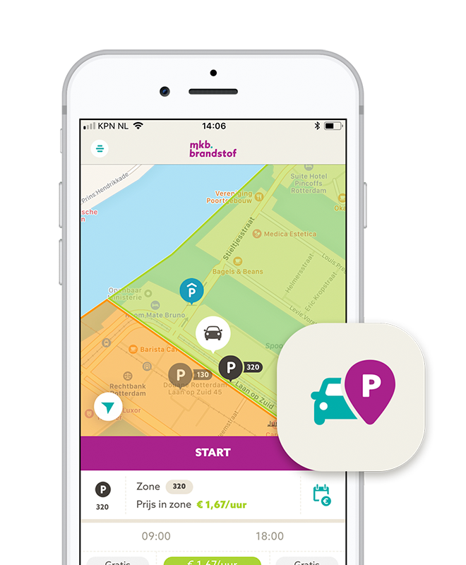 Parkeren met MKB Brandstof app