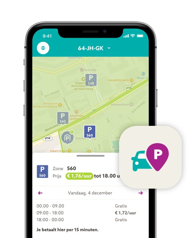Parkeren met MKB Brandstof app