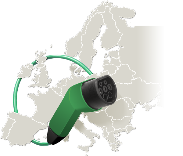 Laden in Europa met de internationale laadpas