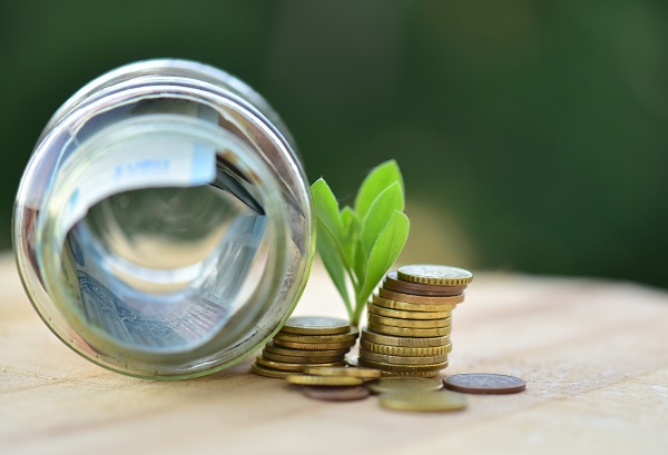 Geld in een glazen potje
