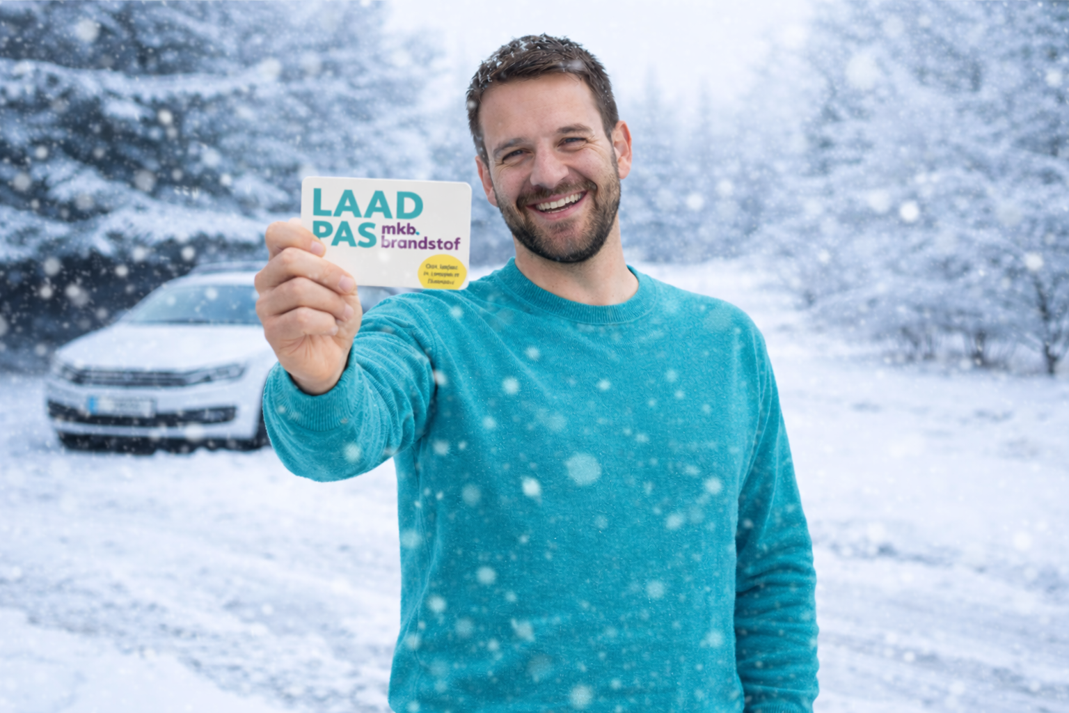 laden in de sneeuw